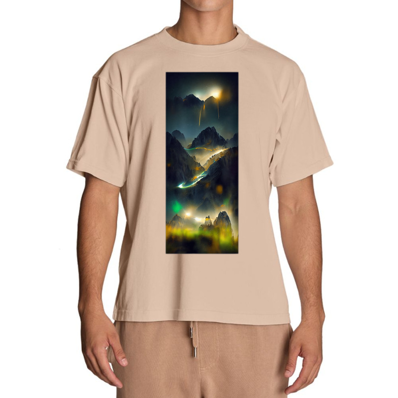 Quasar In Motion Across The Night Sky Mountain Blur Northern Urban Heavy T-shirt by Hulk | Artistshot