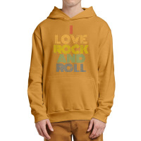 I Love Rock And Roll Distressed Rainbow 70s Urban Pullover Hoodie | Artistshot