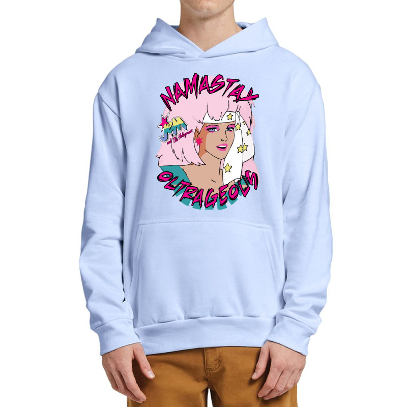 Jem And The Holograms Yoga Outrageous Namastay In Bed 80s Party Mask Urban Pullover Hoodie by AnitaKovich | Artistshot