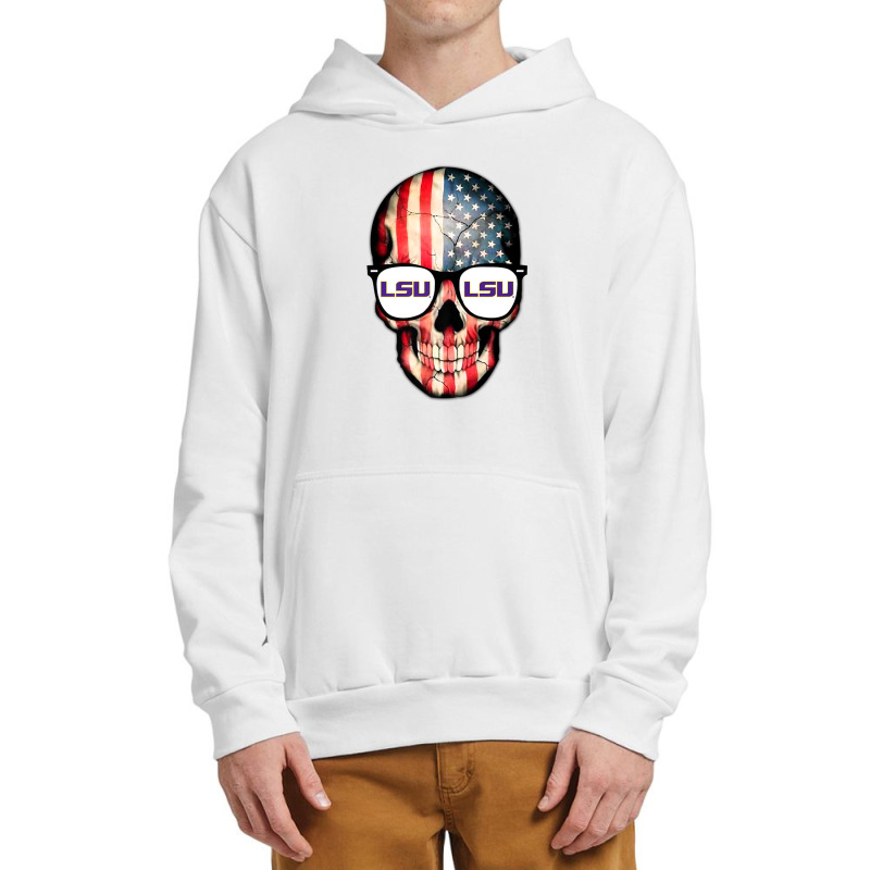 Lsu Tigers Skull Flag - Lsu - Apparel Urban Pullover Hoodie | Artistshot