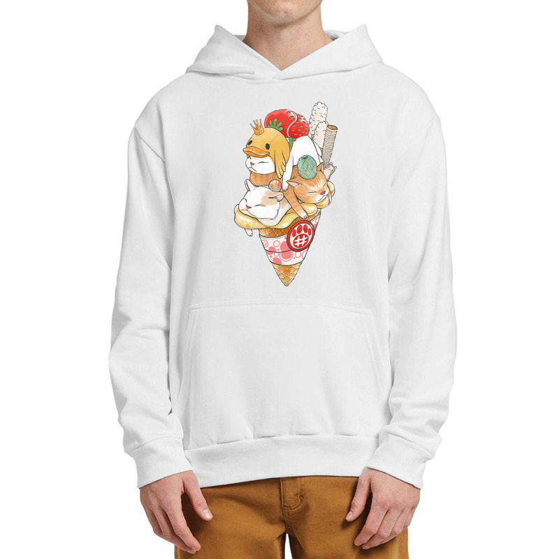 Icecream Cone Cat, Icecream Cone Cat Art, Icecream Cone Cat Vintage, I Urban Pullover Hoodie | Artistshot