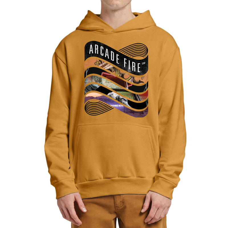 Arcade Fire Discography Urban Pullover Hoodie by cm-arts | Artistshot