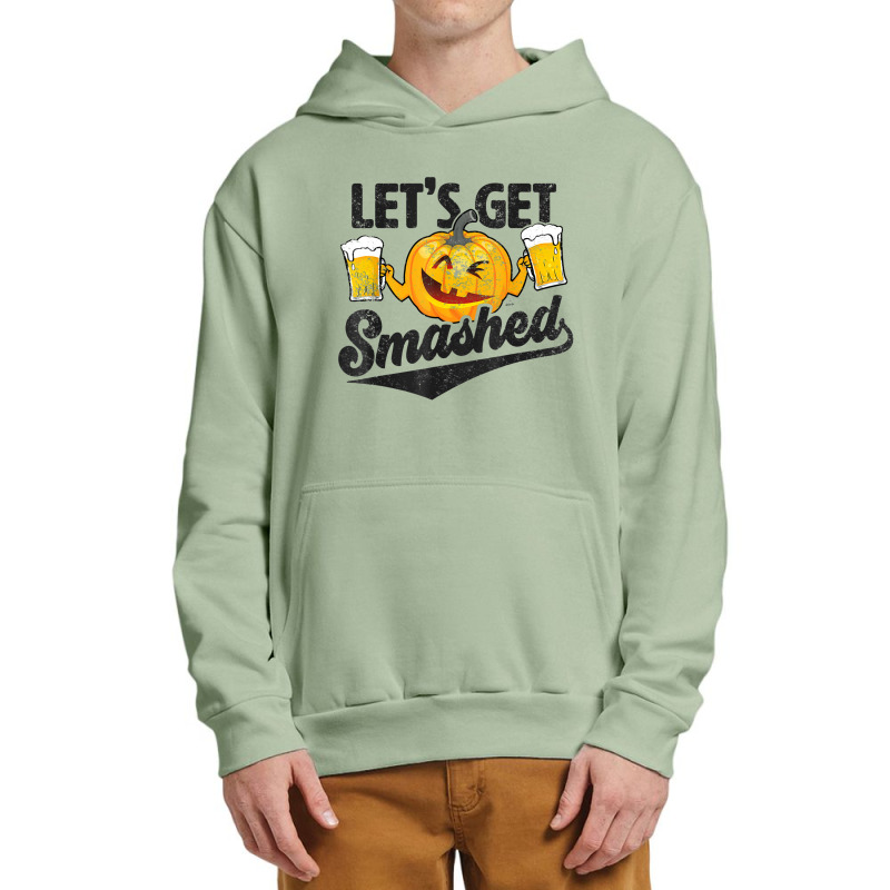 Lets Get Smashed Funny Pumpkin Beer Halloween Urban Pullover Hoodie by Premium | Artistshot