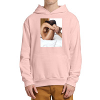 Beautiful Woman Sitting Naked On Bed With Arms Around Her Knees Urban Pullover Hoodie | Artistshot