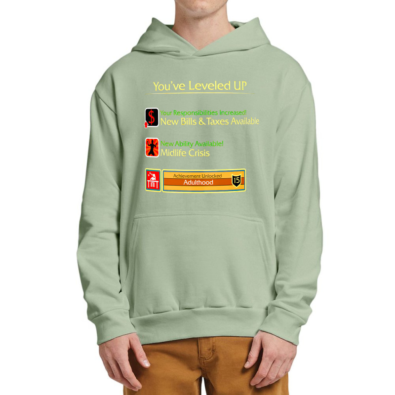 Level Up Life, Level Up Life  Vintage, Level Up Life  Art, Level Up Li Urban Pullover Hoodie | Artistshot