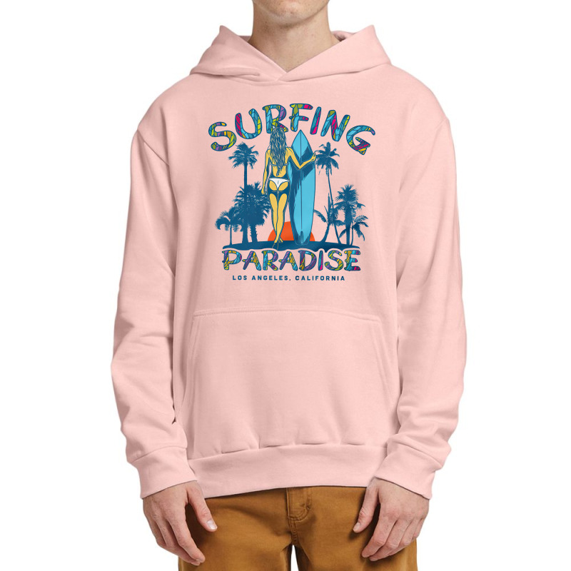 Surfing Paradise California, Surfing Paradise California Vintage, Surf Urban Pullover Hoodie | Artistshot