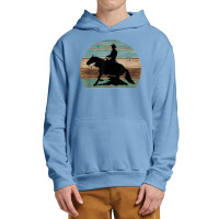 Western Cowboy Reining Horse Sliding Stop Vintage Style Urban Pullover Hoodie | Artistshot