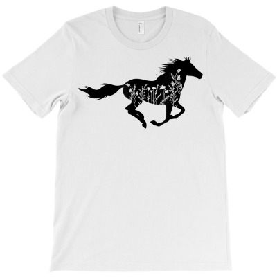 Funny Graphic Floral Horse Men Women Gift T Shirt T-shirt Designed By Vanthi