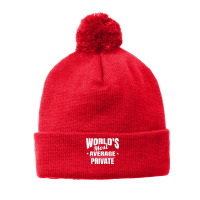 Private World's Most Average Funny Private T Shirt Pom Pom Beanie | Artistshot