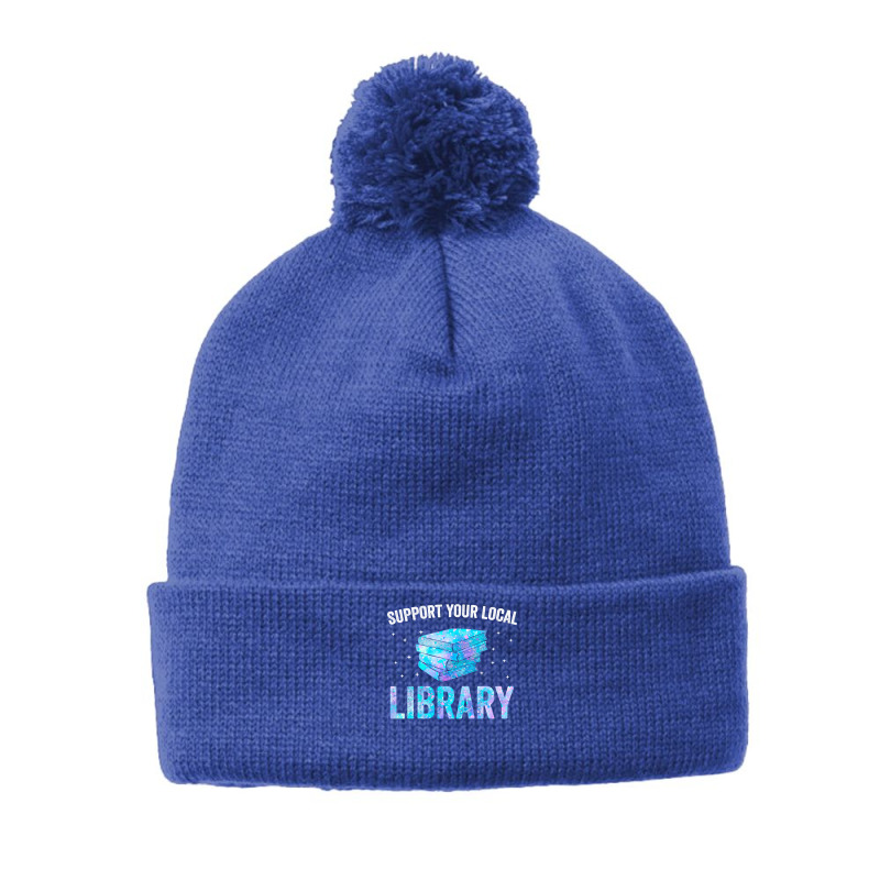 Book Reader Support Your Local Library Reading Books Lover Library Lov Pom Pom Beanie by circularflap | Artistshot