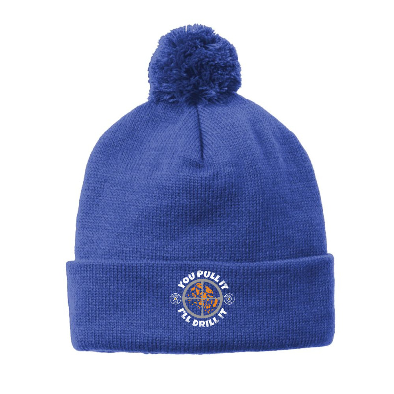 Clay Target Shooting Pull It Drill It Trap Skeet Shooting Sweatshirt Pom Pom Beanie | Artistshot