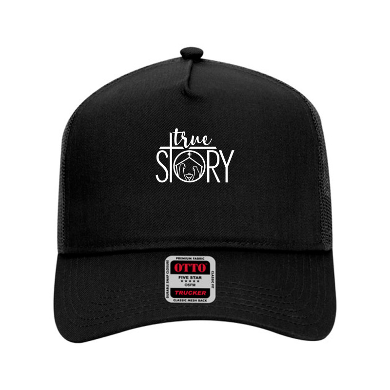 Christian True Story Christmas Nativity Baby Jesus Christian Christmas Mesh Back Trucker Hat by circularflap | Artistshot