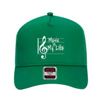 Music Is My Life Musical Note Mesh Back Trucker Hat | Artistshot