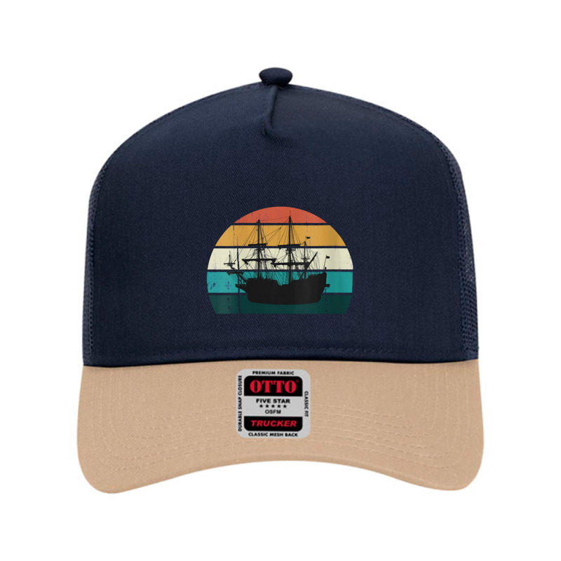 Cool Sunset Sailing Boat Mesh Back Trucker Hat | Artistshot