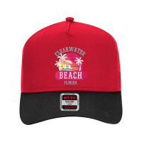 Womens Retro Cool Clearwater Beach Original Florida Sunset Beaches V N Mesh Back Trucker Hat | Artistshot