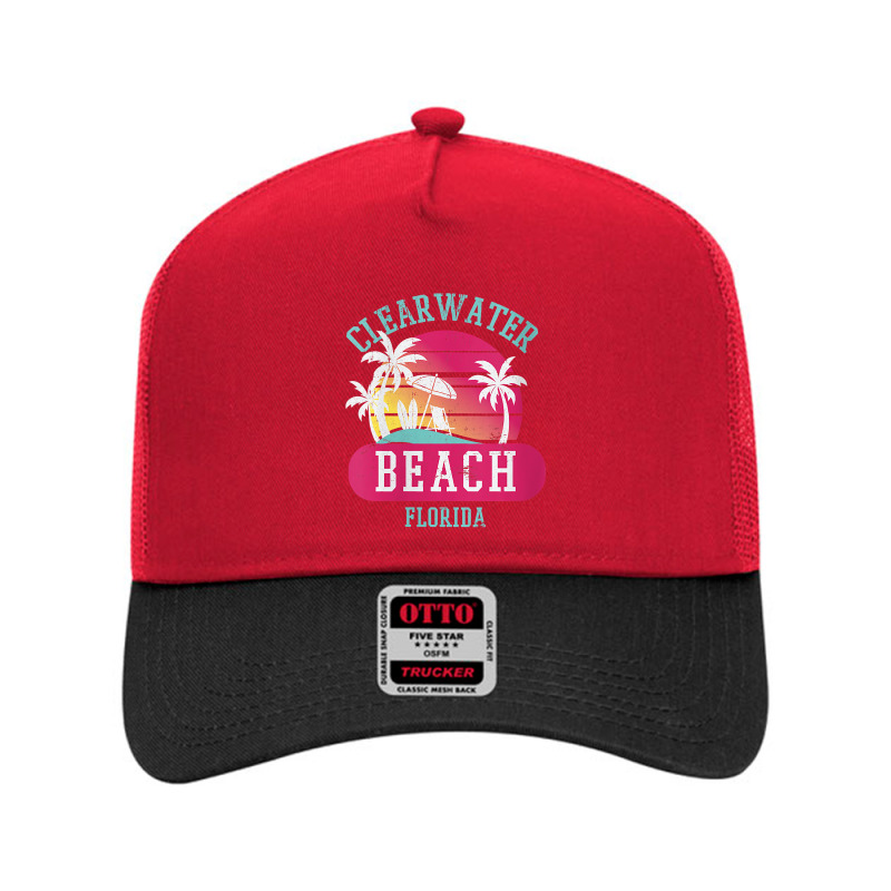 Womens Retro Cool Clearwater Beach Original Florida Sunset Beaches V N Mesh Back Trucker Hat by abdurrehmancappucci | Artistshot