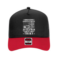 Never Underestimate An Old Man On A Trike Motorcycle T Shirt Mesh Back Trucker Hat | Artistshot