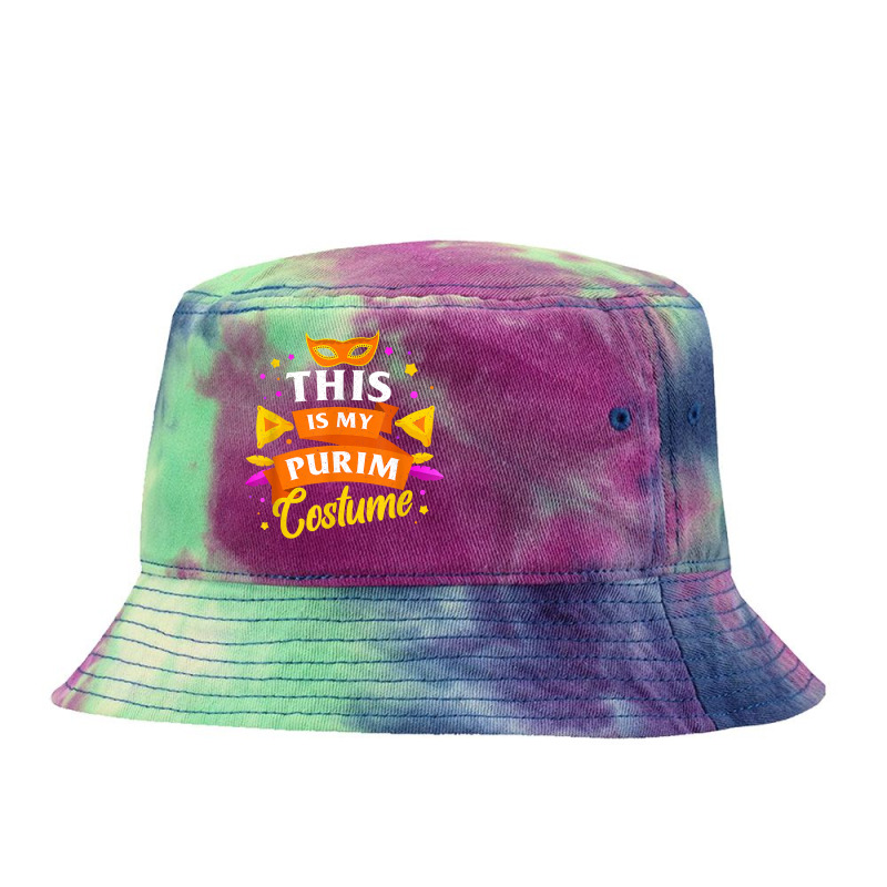 Happy Purim Costume Idea Cute Mask Hebrew Jewish Holiday T Shirt Tie Dyed Bucket Hat | Artistshot