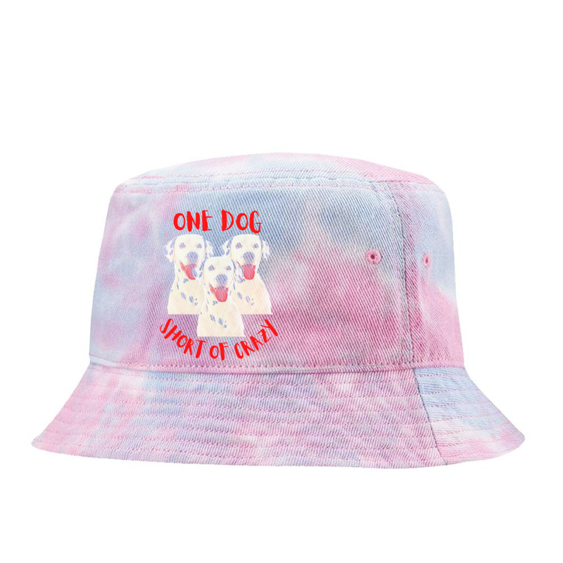 One Dog Short Of Crazy T  Shirtone Dog Short Of Crazy T  Shirt (14) Tie Dyed Bucket Hat | Artistshot