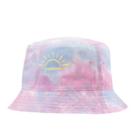 Let's Watch The Sunset Trendy Beach Design On Back Pullover Hoodie Tie Dyed Bucket Hat | Artistshot