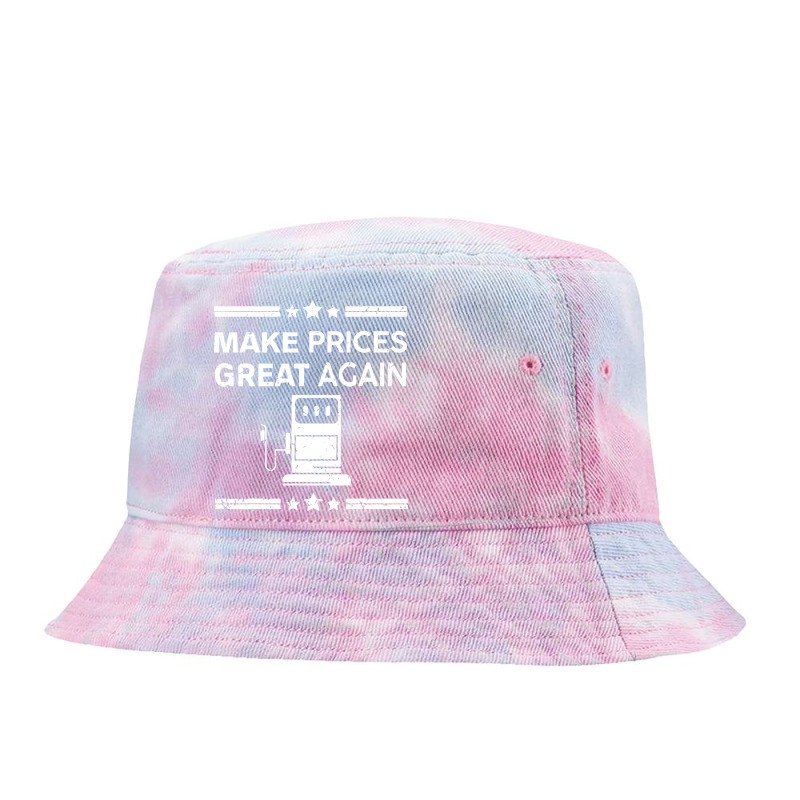 Funny Pro Trump Supporter Make Gas Prices Great Again Tie Dyed Bucket Hat by WuzzTees | Artistshot