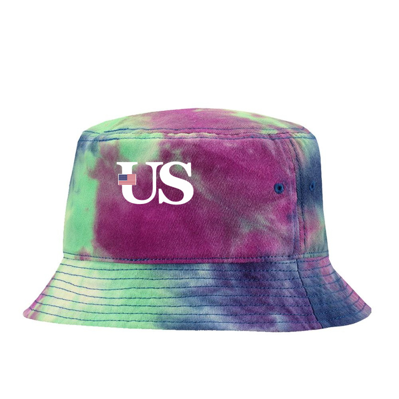 United States Flag And Country Initials Tie Dyed Bucket Hat by cidolopez | Artistshot