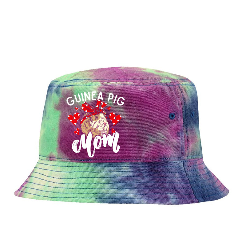 Guinea Pig Mom Cute Fluffy Pet Wearing Red Bandana Tie Dyed Bucket Hat | Artistshot