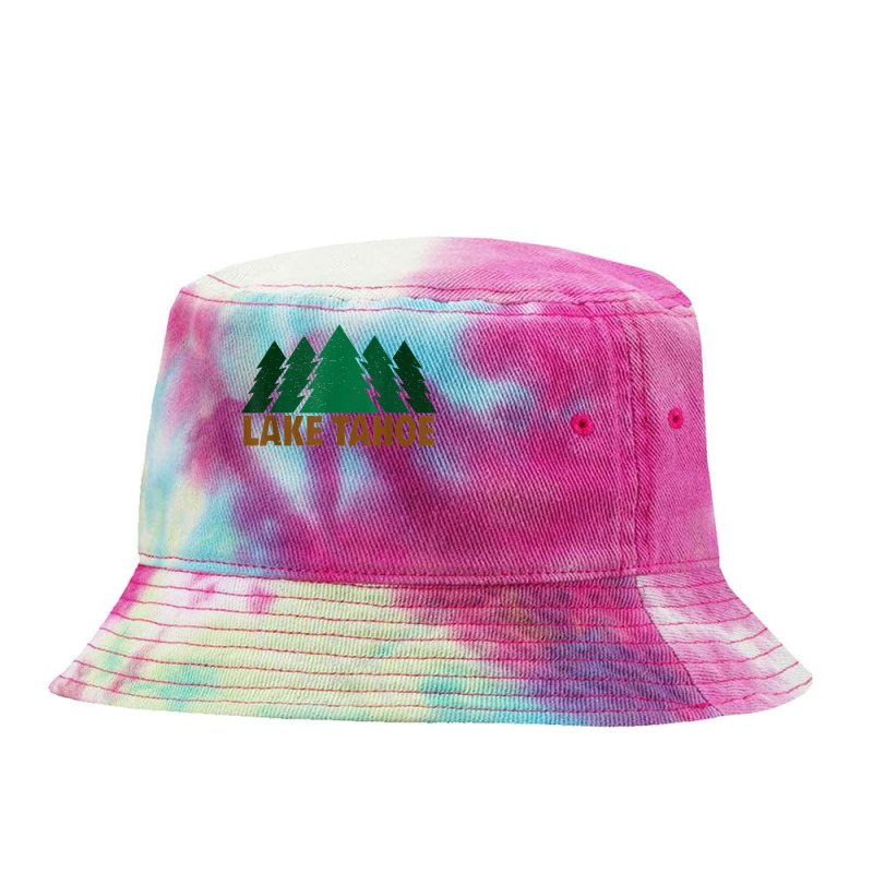 Lake Tahoe California Emerald Bay Pines T Shirt Tie Dyed Bucket Hat by TeaMenShop | Artistshot