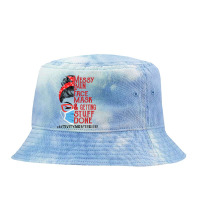 Messy Bun Face Mask Getting Stuff Done Activity Director T Shirt Tie Dyed Bucket Hat | Artistshot