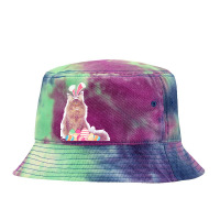 Easter Day T  Shirt Easter Cat Maine Coon With Bunny Ears & Eggs Gift Tie Dyed Bucket Hat | Artistshot