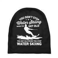 Funny Water Skiing Designs Baby Beanies | Artistshot