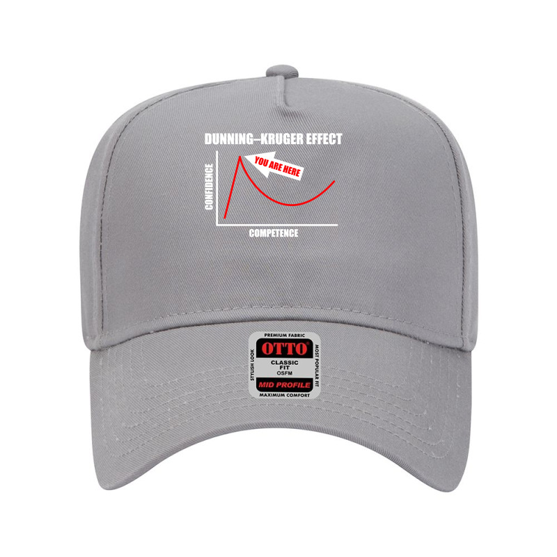 Dunning–kruger Effect Cognitive Bias Funny You Are Here Gift Pullove Adjustable Baseball Cap | Artistshot