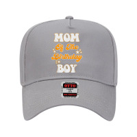 Mom Of The Birthday Boy Funny Mother Mama Family Matching T Shirt Adjustable Baseball Cap | Artistshot