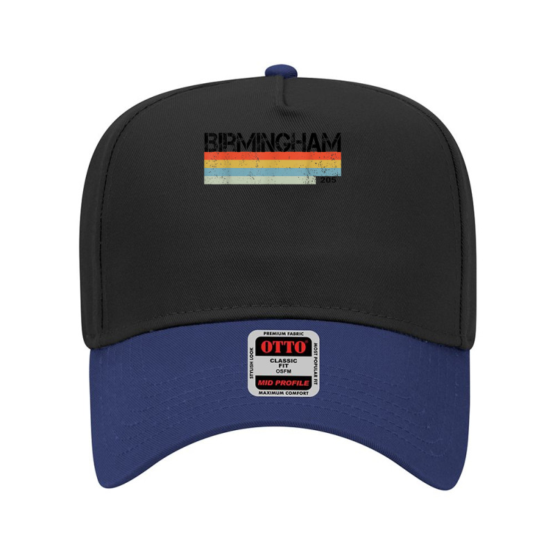 Birmingham, Alabama Area Code 205 Retro Style T Shirt Adjustable Baseball Cap by cm-arts | Artistshot