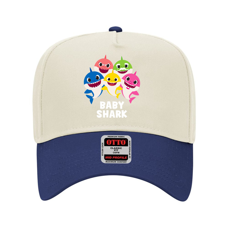 Pinkfong Baby Shark Family  With Text Adjustable Baseball Cap by trokeryth | Artistshot