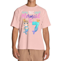 This Mermaid Is 7 Year Old 8th Birthday Girl Daughter Urban Heavy T-shirt | Artistshot