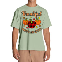 Thankful Grateful Blessed Turkey Thanksgiving Family Graphic Urban Heavy T-shirt | Artistshot