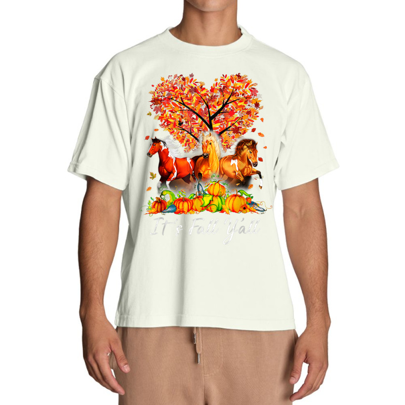 It's Fall Y'all Horse Pumpkin Autumn Thanksgiving Happy Fall Urban Heavy T-shirt | Artistshot