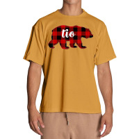 Red Plaid Tio Bear Matching Family Buffalo Christmas Urban Heavy T-shirt | Artistshot