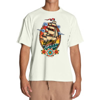 Old School American Traditional Tattoo Flash Clipper Ship Tank Top Urban Heavy T-shirt | Artistshot