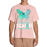 Support Squad Butterfly Teal Ribbon Myasthenia Gravis Urban Heavy T-shirt | Artistshot