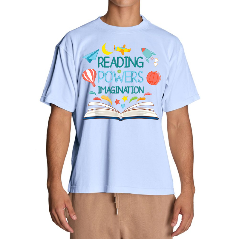 Reading Powers Imagination Books Bibliophile Teacher Urban Heavy T-shirt | Artistshot