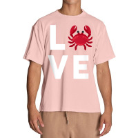 I Love Crabs Cute Crab Lover Crustacean Seafood Crab Tank Top Urban Heavy T-shirt | Artistshot