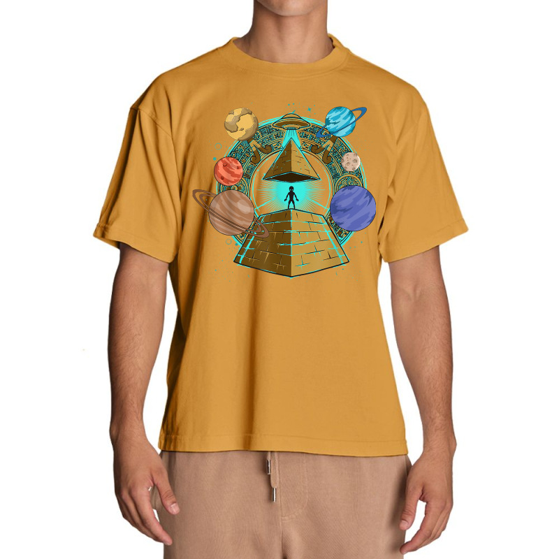 Sci Fi Ufo Abduction Pyramids Ancient Egypt Science Alien Urban Heavy T-shirt | Artistshot