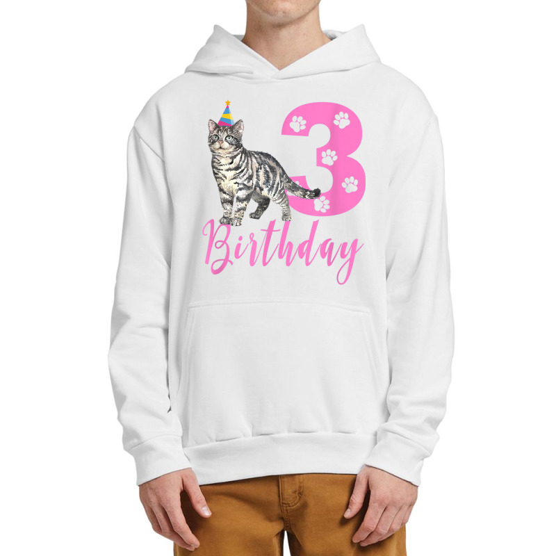 Cute American Shorthair 3th Birthday Urban Pullover Hoodie by Newart | Artistshot