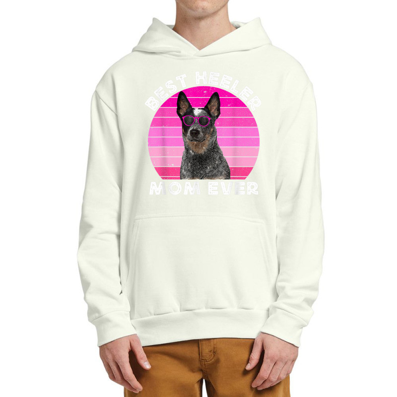 Blue Heeler Mom For Women Retro Blue Australian Cattle Dog Urban Pullover Hoodie by Newdesigns | Artistshot