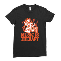 Music Is Therapy Ladies Fitted T-shirt | Artistshot