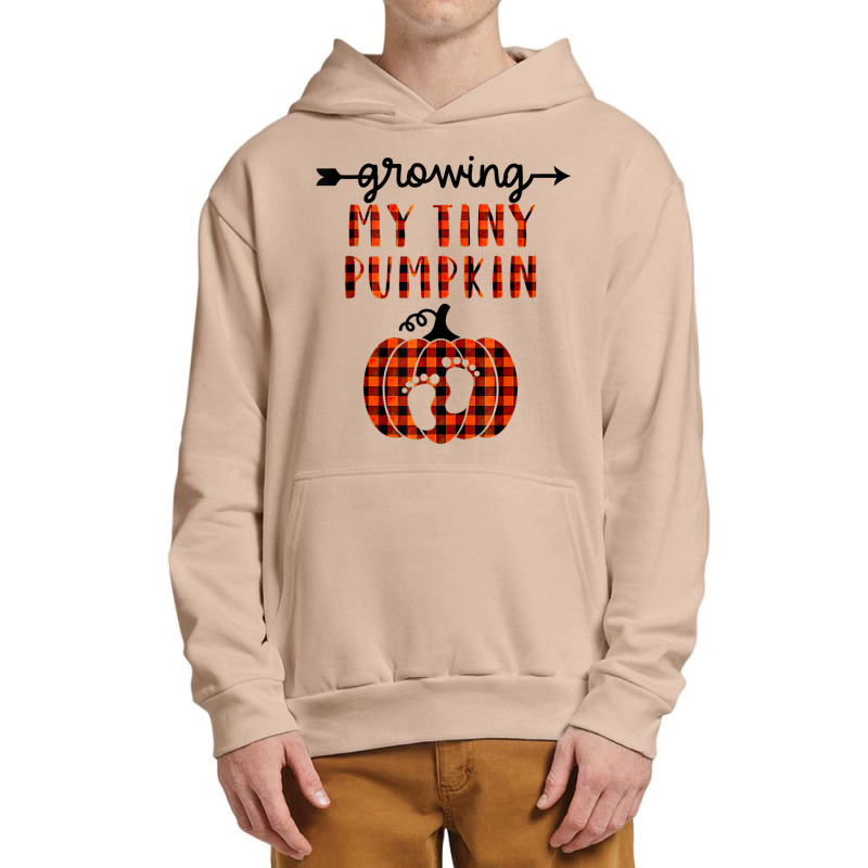 Growing My Tiny Pumpkin Thanksgiving Pregnancy Announcement Urban Pullover Hoodie | Artistshot