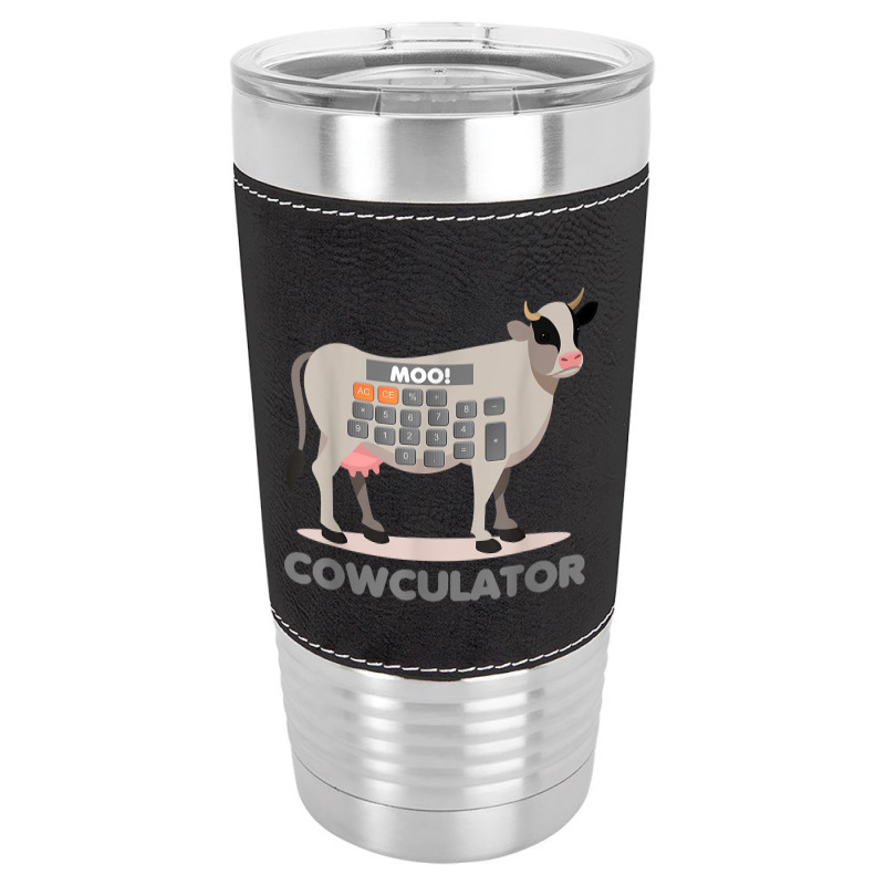 Algebra Math Calculator Funny Problem Solver Cow Moo Video Games Chara Leatherette Tumbler | Artistshot