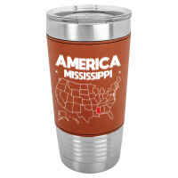 Usa Mississippi, Usa Mississippi Vintage, Usa Mississippi Art, Usa Mis Leatherette Tumbler | Artistshot